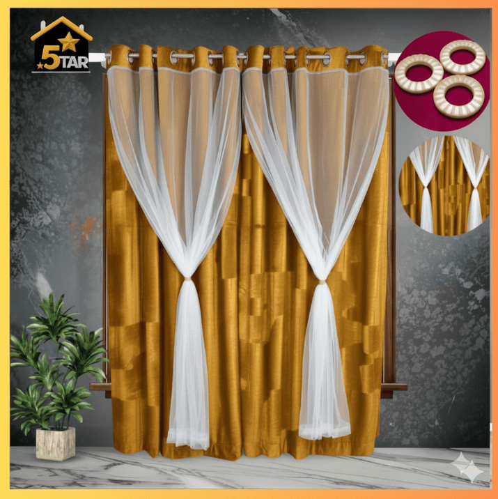 Screenshot 2025-09-14 130422 অরিজিনাল কোরিয়ান ভেলভেট Golden কালার ৬ কুচি পর্দা। (Copy) - Image 1